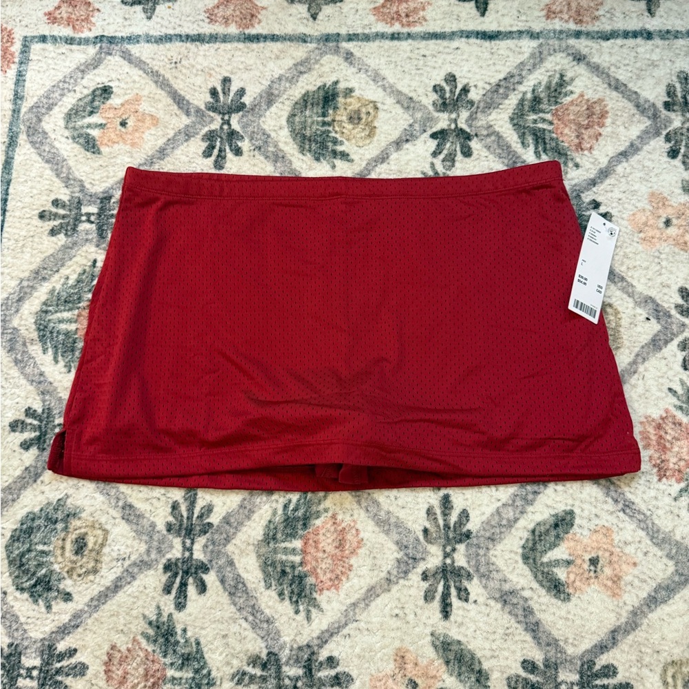 Red Athletic Skirt by Red - Perforated Sport Fabric